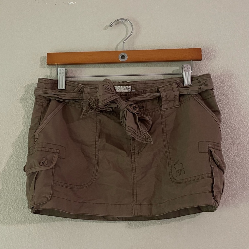 Abercrombie & Fitch Brown Cargo Mini Skirt